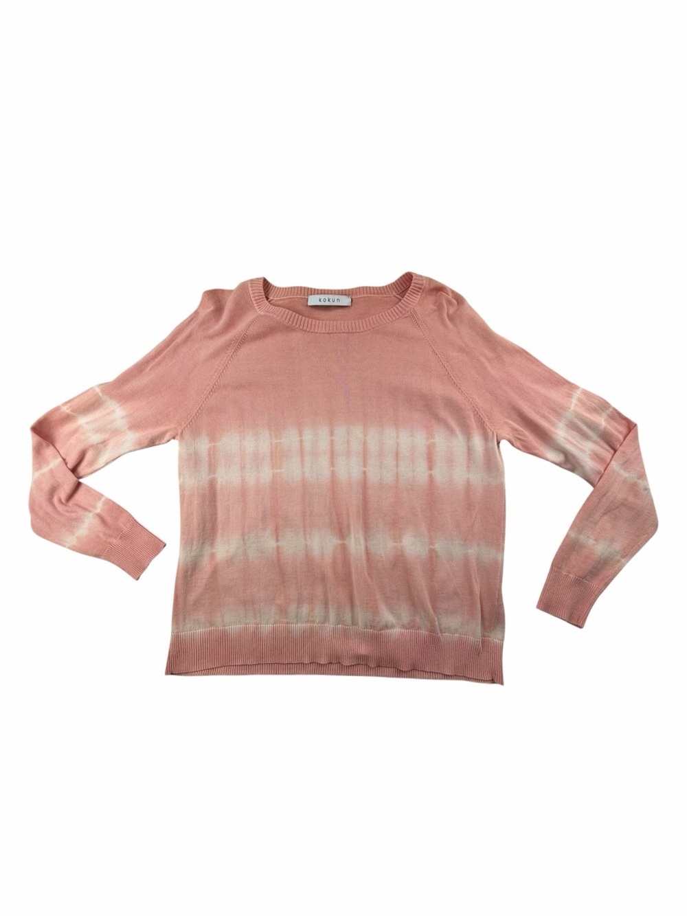 Kokun Pink Tie-Dye Women’s Lightweight Cotton Sweater In Size Small